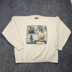 Vintage American Eagle Outfitters Sweatshirt Mens Large Wildlife Nature 90s USA